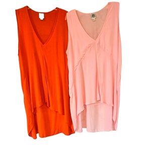 Ivy Jane Bundle 2 High Low Sleeveless Tunic Tops Size XL